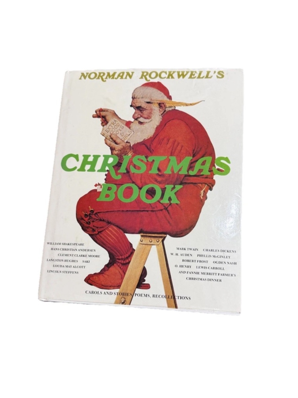 Norman Rockwell's Christmas Book 1977 Vintage Hardcover HC with Dust Cover